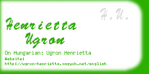 henrietta ugron business card